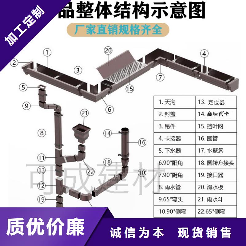 天沟别墅天沟雨水槽厂家品控严格产品细节