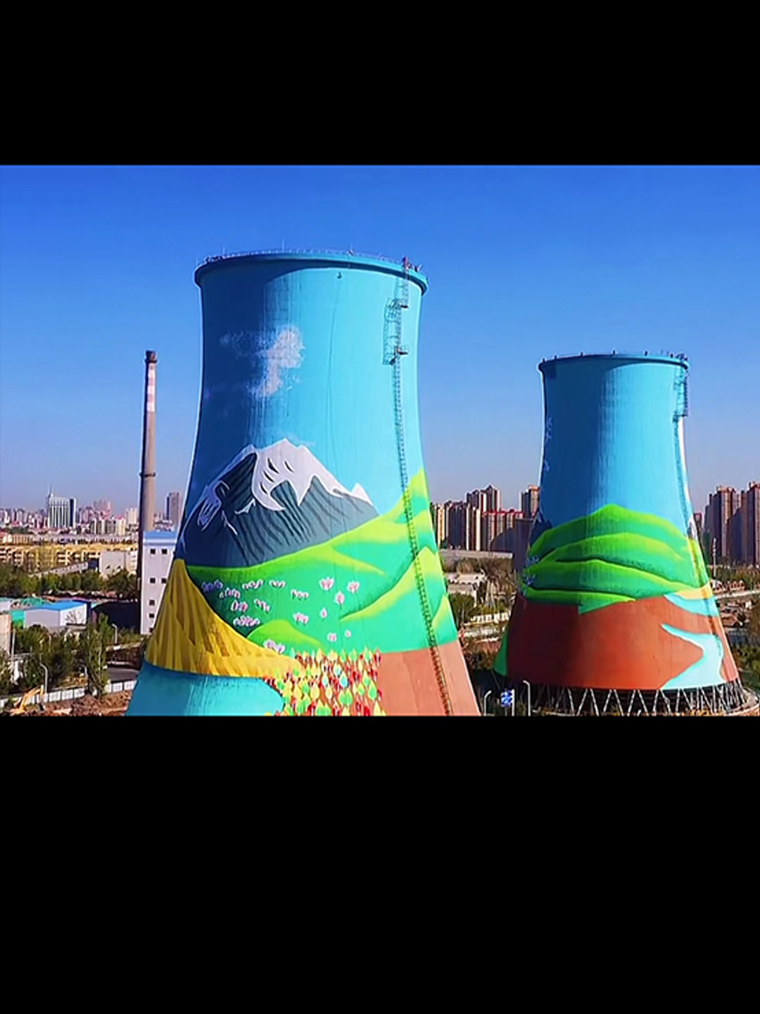 彩绘凉水塔美化彩绘